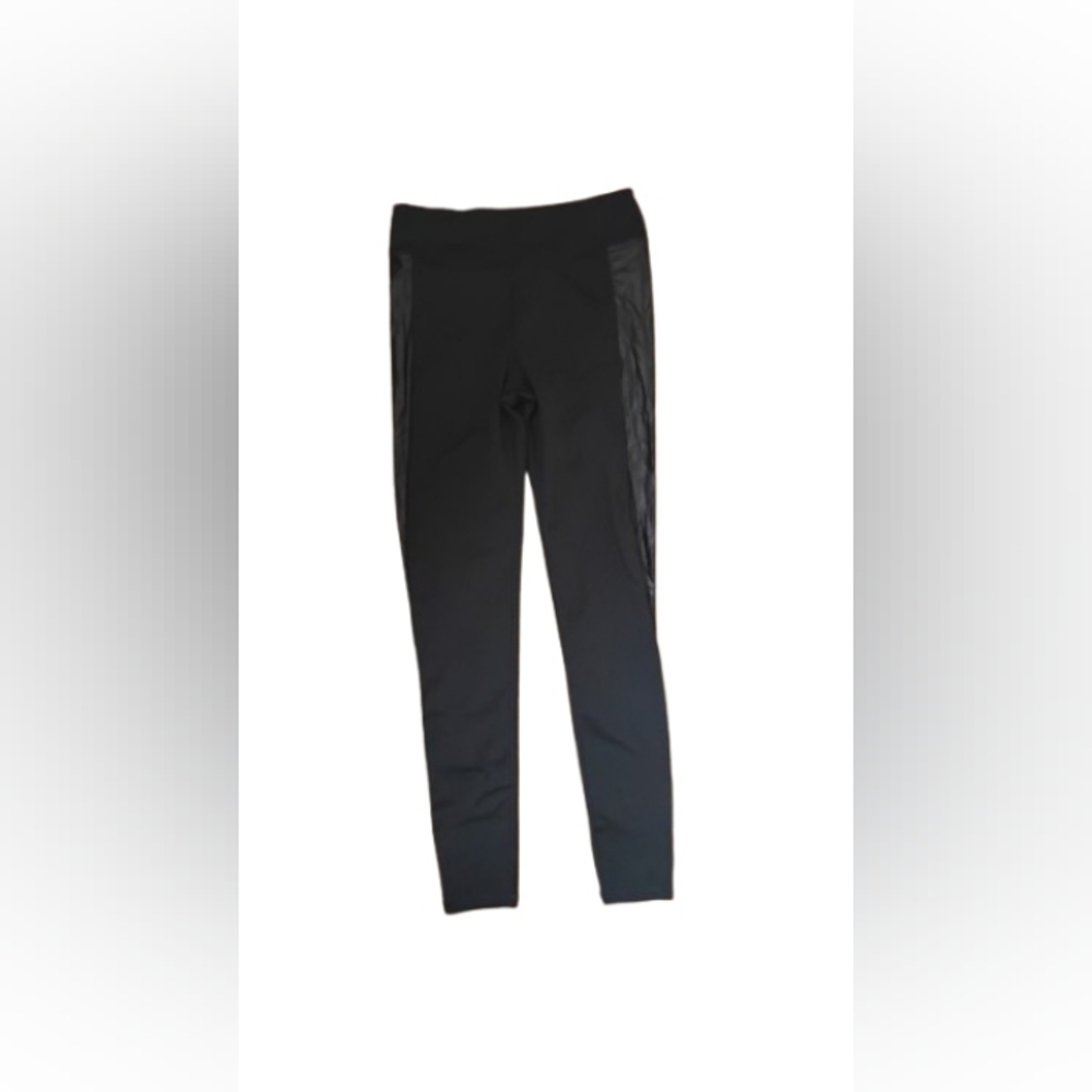 ALALA Shimmer Panel Black Athletic Leggings Sz S